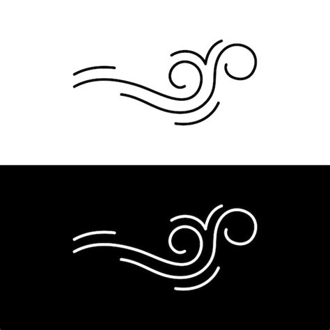 Elemento de onda de plantilla de diseño de logotipo viento creativo o