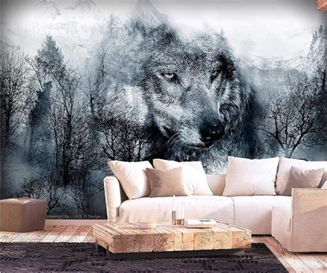 Fototapeten 250cmx175cm Grauer Wolf Des Dschungeltieres 3D Design