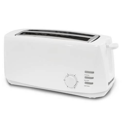 Elite Cuisine 4-Slice Long Slot Cool Touch Toaster - White, 1 ct - Fred ...