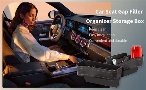 Amazon Car Seat Gap Filler Organizer Storage Box Auto Console Side