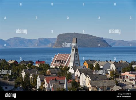 Hammerfest Church Towering Above The Arctic Town Of Hammerfest