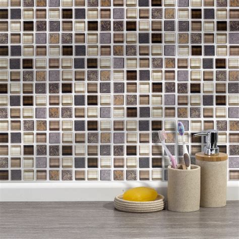 Self Adhesive Wall Tiles For Kitchens And Bathrooms Glass Stone