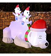 Amazon Juegoal Christmas 7 7 L X 6 FT H Inflatables Lighted