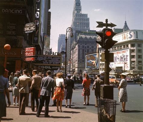 Times Square New York Color Photographs 1940s 1960s C O C O S S E