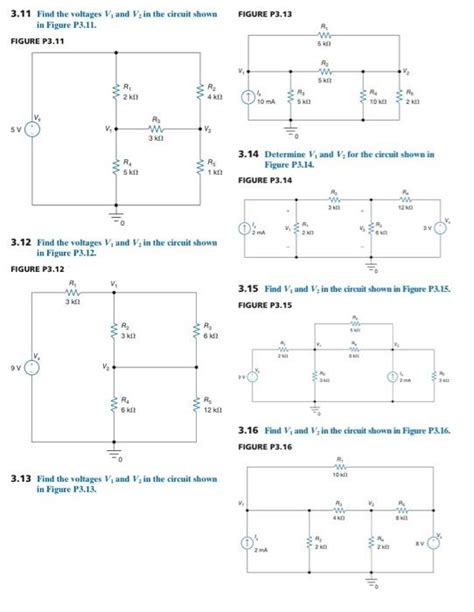 Solved Find The Voltages V And V In The Circuit Shown Chegg