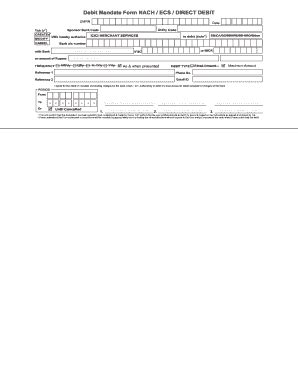 Debit Mandate Form NACH ECS DIRECT DEBIT - Fill Out and Sign Printable PDF Template | airSlate ...