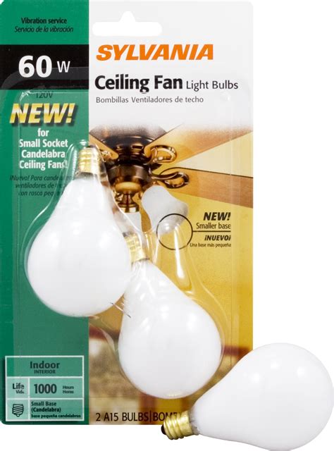 Sylvania Soft White Frosted Fan Incandescent Lamp A15 Candelabra Base