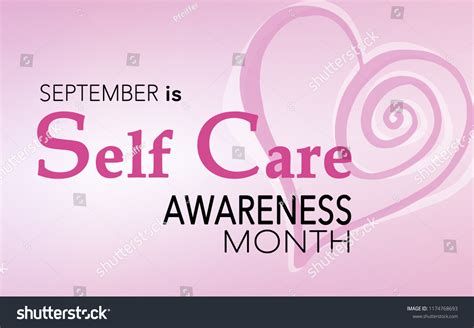 September Self Care Awareness Month Background Stock Illustration