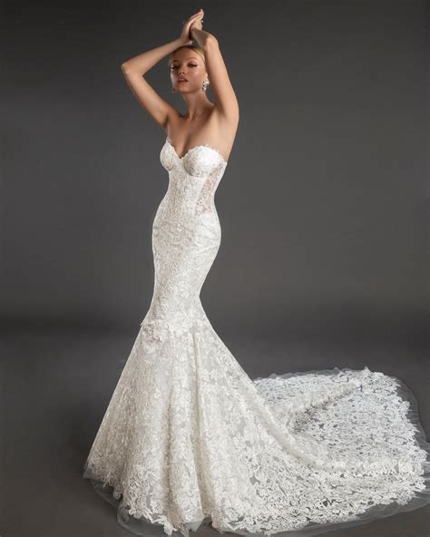 Strapless Mermaid Wedding Dresses With Diamonds