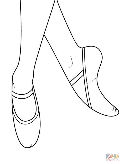 Dibujo De Zapatillas De Ballet Para Colorear Dibujos Para Colorear