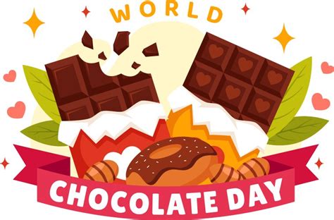 World Chocolate Day Celebration On 7 July Vector Image