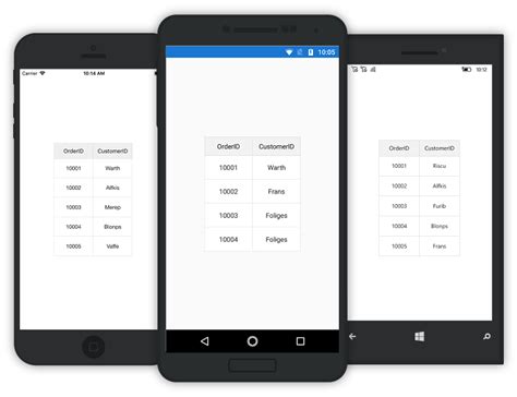 Getting Started With Xamarin Datagrid Control Syncfusion