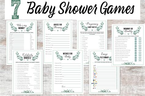 Greenery Gender Neutral Baby Shower Games Ispyfabulous