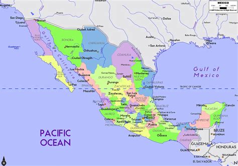 Map Of Mexico States And Capitals MapSof Net