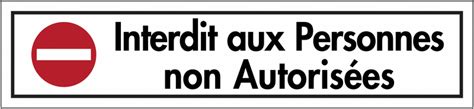 Bandes Autocollantes Sens Interdit Interdit Aux Personnes Non