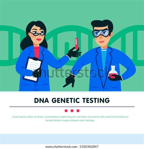 Genome Sequencing Concept Scientists Working Nanotechnology Stock Vector Royalty Free