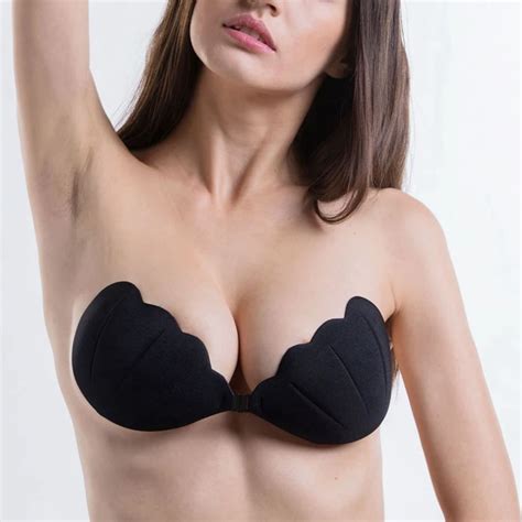 Front Close Buckle Push Up Bra High Paste Silicon Strapless Bra