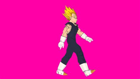 Majin Vegeta Walk Animated Left Chroma YouTube