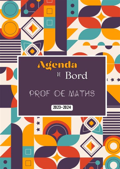 Amazon Fr Agenda De Bord Prof De Maths Carnet De Bord Du