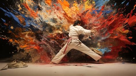 Premium AI Image | olympic_taekwondo_spinning_kick