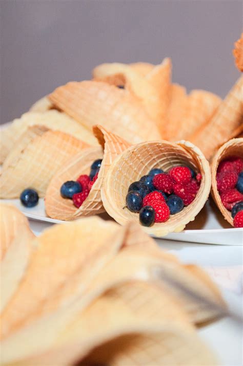 Fruit in Ice Cream Cones