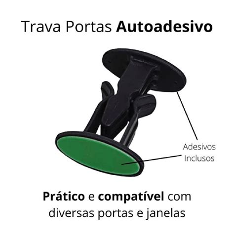 Trava Portas Adesivo Pr Tico Segura Porta Travas Porta Shopee Brasil