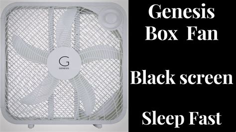 Best Fan Noise Genesis Box Fan Black Screen Fall Asleep Fast Youtube