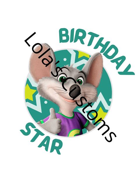 Birthday Star And Crew Chuck E Cheese Png File Download Only Etsy Canada