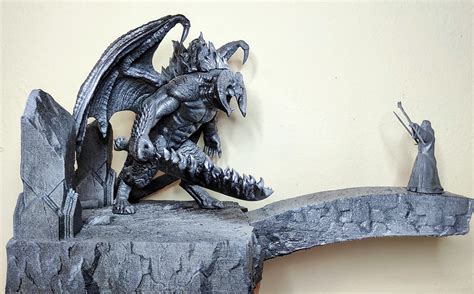 Gandalf and Balrog 3d Printed and Primed - Etsy