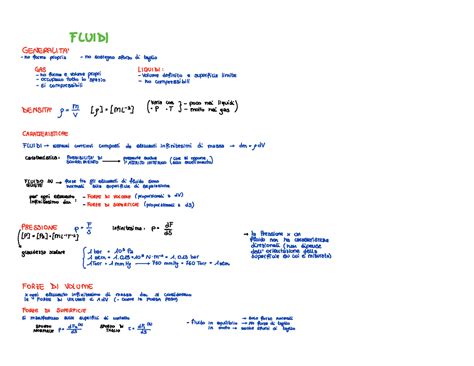 Riassunto Meccanica Dei Fluidi Senza Dimostrazioni FLUIDI