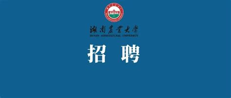 高校招聘 湖南农业大学2022年第三批公开招聘公告人员工作岗位