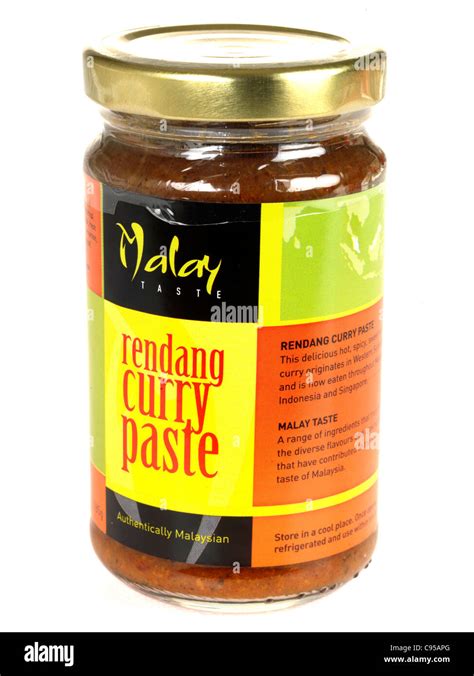 Jar Of Rendang Curry Paste Stock Photo Alamy