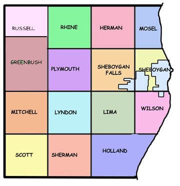 Sheboygan Township Map {Colored}