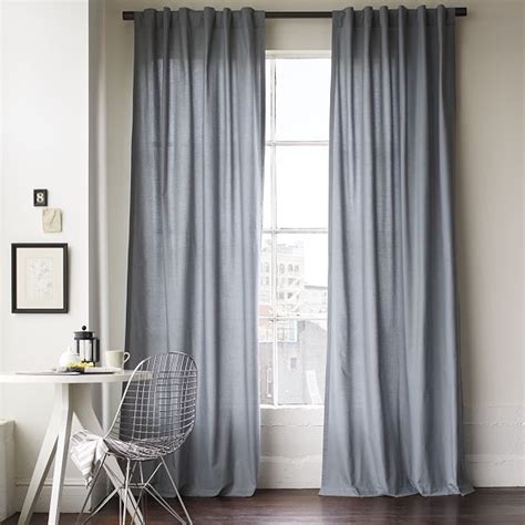 Cotton Canvas Window Panel | west elm | Curtains living room modern ...