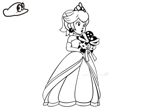 Super Mario Odyssey Coloring Pages Princess Peach Free Printable Coloring Pages