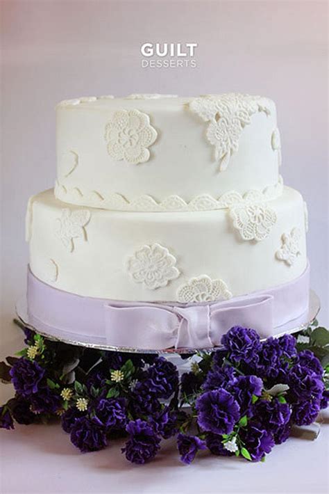 Lace Flowers Decorated Cake By Guilt Desserts Cakesdecor