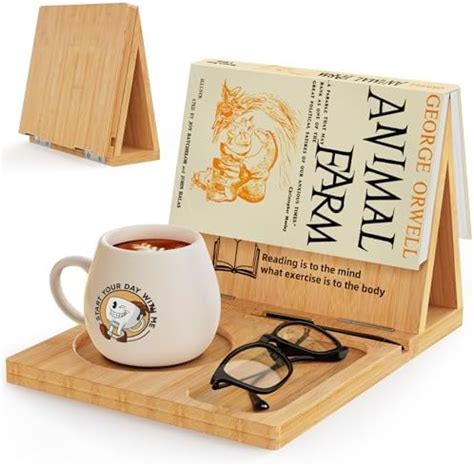 Amazon Wooden Book Rest With Cup Holder Book Nook Reading Valet