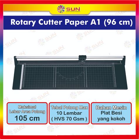 Jual Rotary Paper Cutter Trimmer Sun A1 96 Cm Alat Potong Pemotong