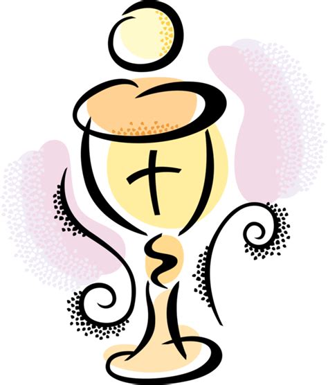 Vector Illustration Of Christian Religious Chalice First Holy