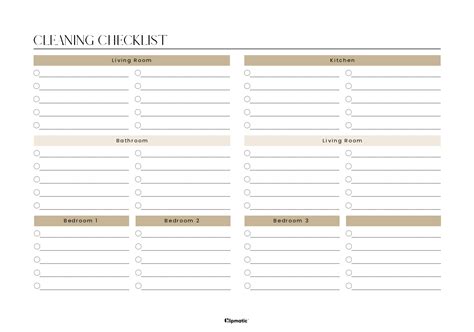 Cleaning Checklist Clipmatic