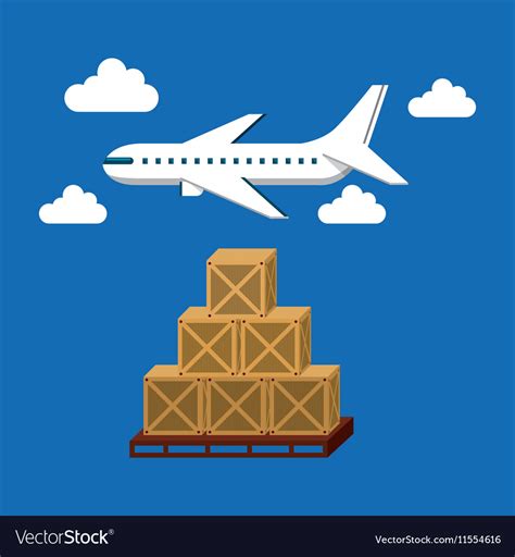 Air courier service icon Royalty Free Vector Image