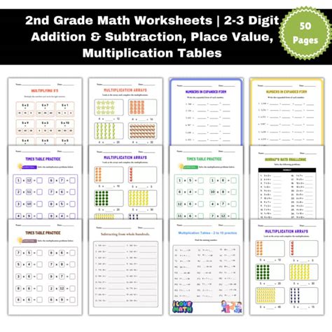 grade math worksheets addition subtraction place