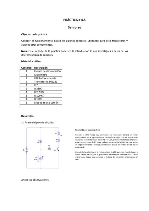 Prac3 Practica Guiada PRCTICA 4 Sensores Objetivo De La Pr