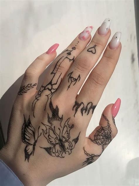 Pin By Ashley 🪬 On Tattoos Small Hand Tattoos Hand And Finger