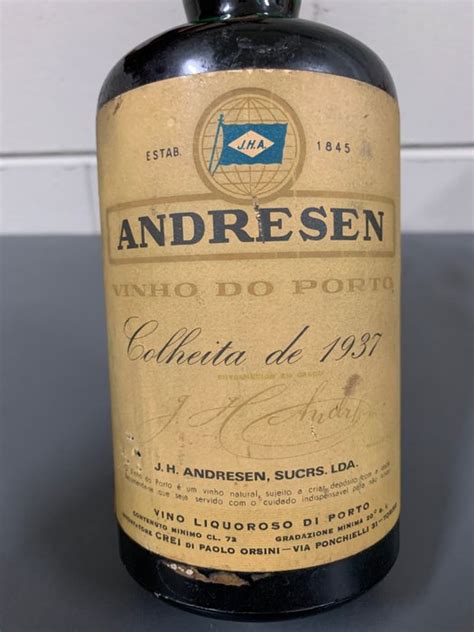 1937 J H Andresen Colheita Port 1 Bouteille 0 75 L Catawiki