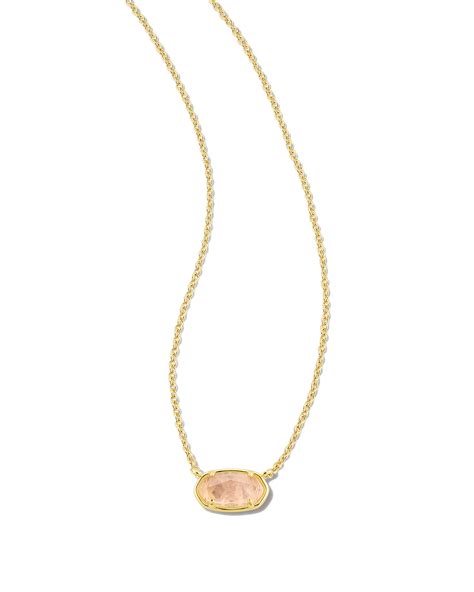 Grayson Gold Pendant Necklace In Rose Quartz Kendra Scott