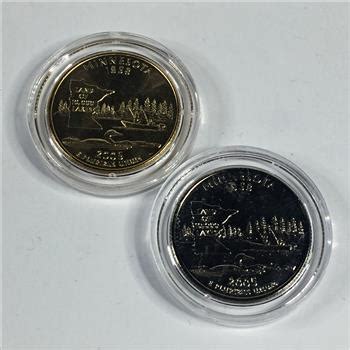 P D Minnesota States Commemorative Quarters P Is K Gold