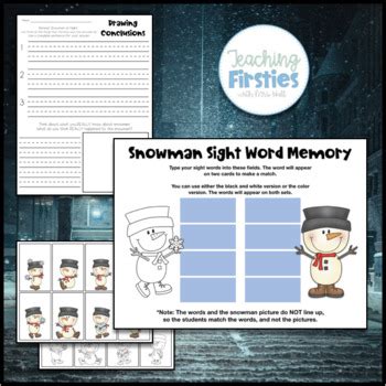 Snowmen at Night Activities by Teaching Firsties with Mrs Hull | TpT