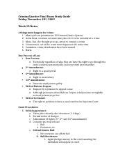 Criminal Justice Final Exam Study Guide Criminal Justice Final Exam