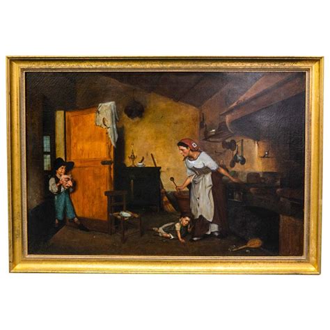 19th Cent After Gaetano Chierici La Maschera Oil Painting Auction